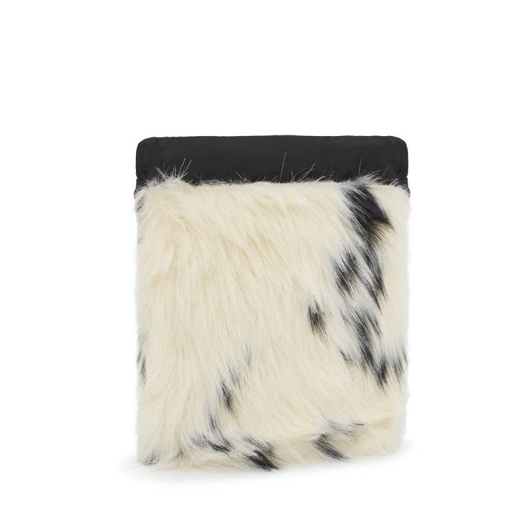 MINI BOLSO T EMPIRE FUR NEGRO-BLANCO - NEGRO