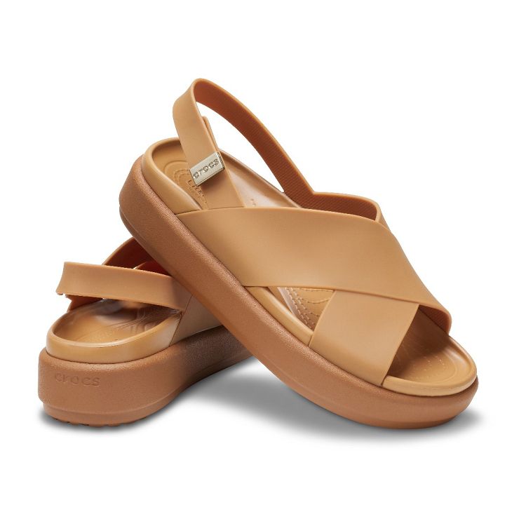 Brooklyn Luxe Cross Strap - Tan/Tan