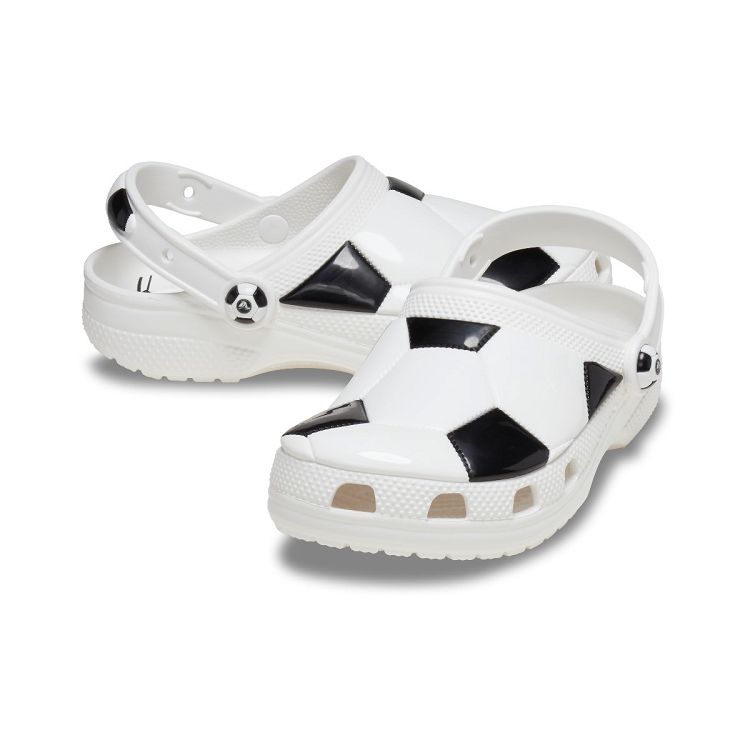 Classic Soccer Ball Clog K - White/Black