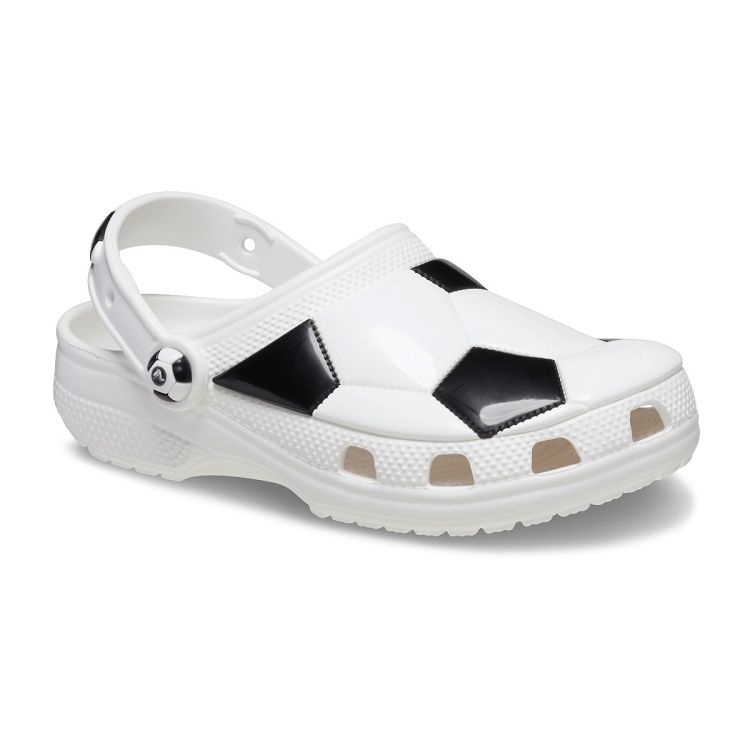 Classic Soccer Ball Clog K - White/Black