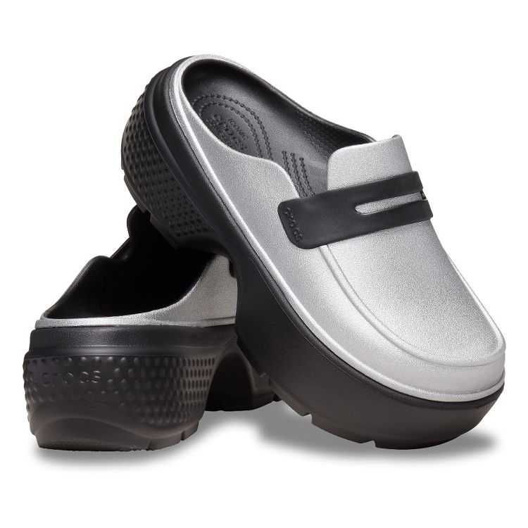 Stomp Metallic Loafer - Silver/Black