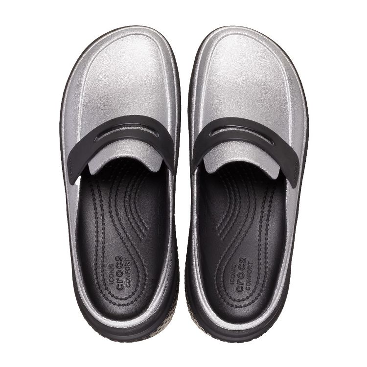 Stomp Metallic Loafer - Silver/Black