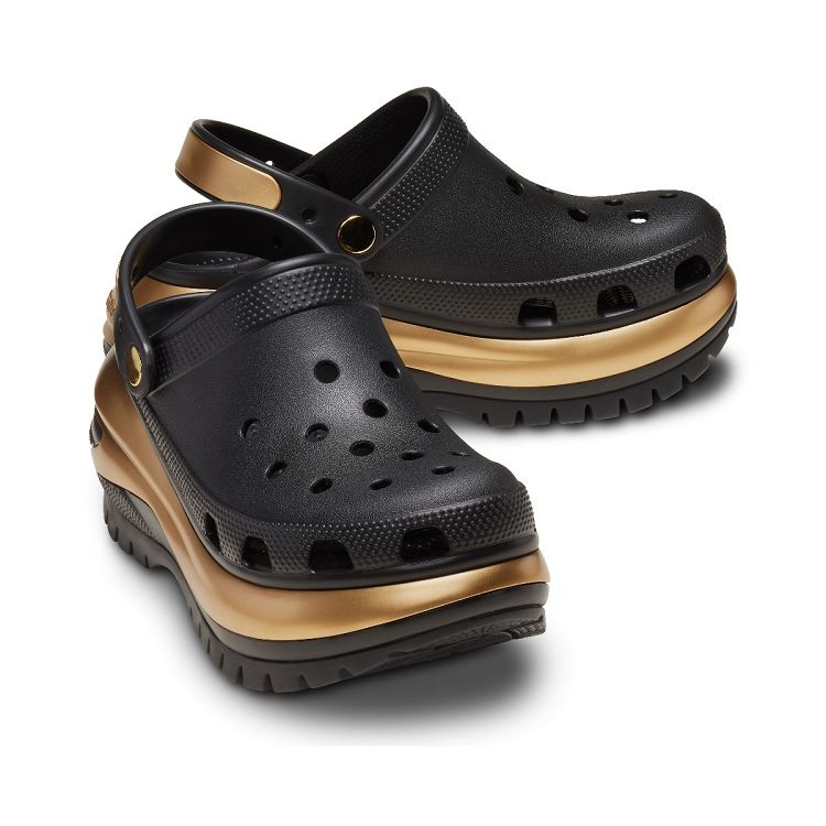 Mega Crush Metallic Clog - Black/Gold