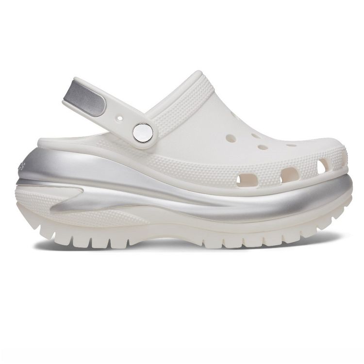 Mega Crush Metallic Clog - White/Silver