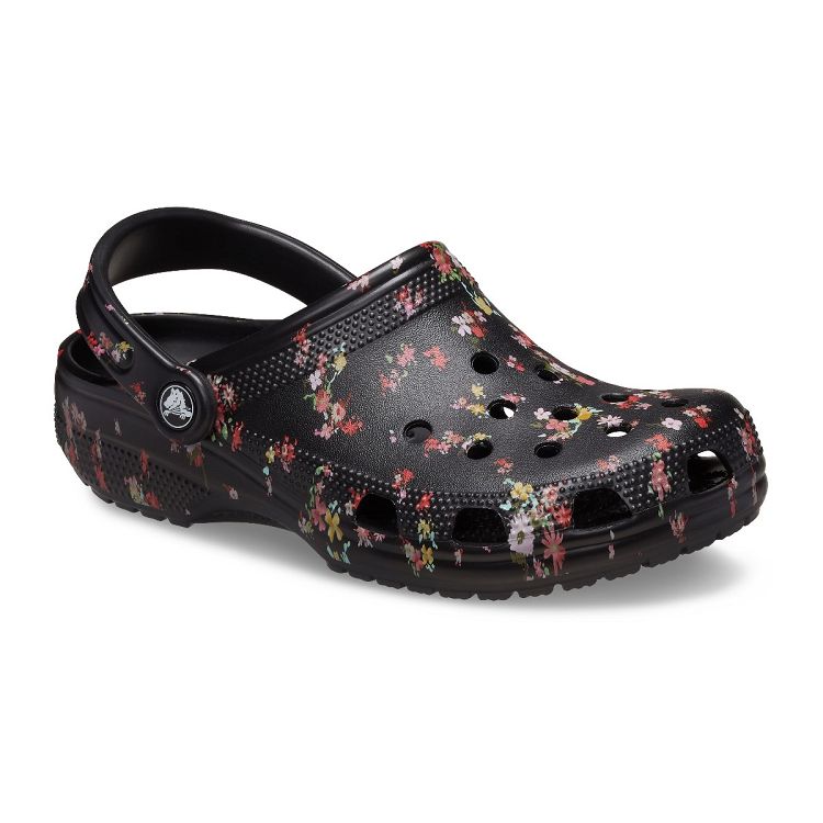 Classic Ditsy Floral Clog - Black