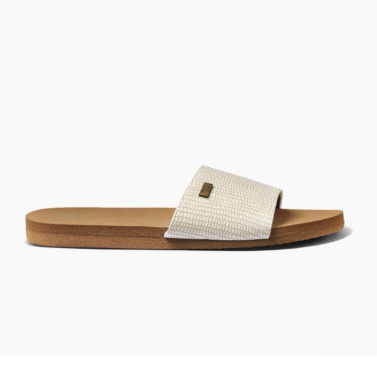 BLISS NIGHTS SLIDE - WHITE/TAN