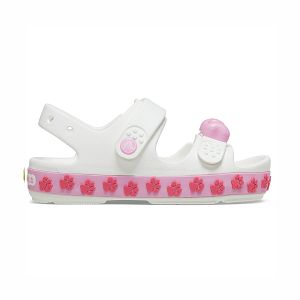 Crocband Cruiser Pet Sandal T - White/Pink Tweed