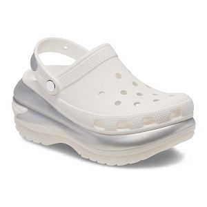 Mega Crush Metallic Clog - White/Silver