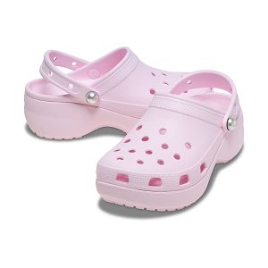 Classic Platform Pearl Clog - Pink Milk