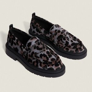 SCHOOL LOAFER animal print grey - SCHOOL ANIMAL PRINT GREY